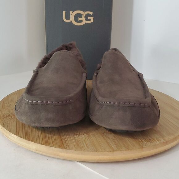 UGG Ascot Slipper Dusted Cocoa Suede Wool Comfort Loafer Men's US 9 NIB - Picture 3 of 15